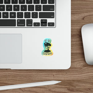 Skull Holographic Die-Cut Sticker
