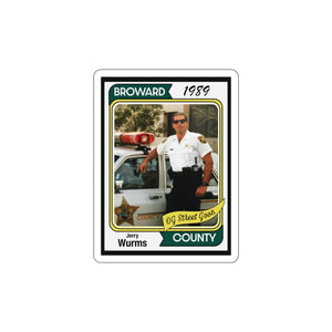 Worms Rookie Card Die-Cut Stickers