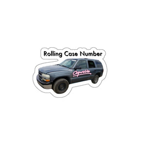 Die-Cut Stickers  Rolling Case Number Tahoe