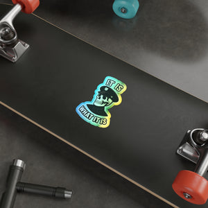 Skull Holographic Die-Cut Sticker
