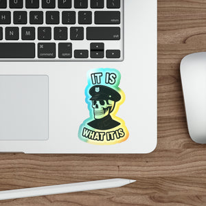 Skull Holographic Die-Cut Sticker