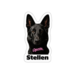 Stellen Black German Shepherd Die-Cut Sticker