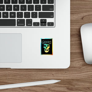 Skull Holographic Die-Cut Sticker