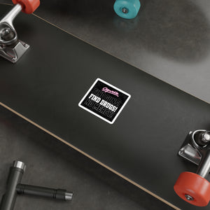 Die-Cut Sticker — 'Copville: Find Guns! Find Drugs! No Mercy!' Bold Anti-Crime Vinyl Sticker