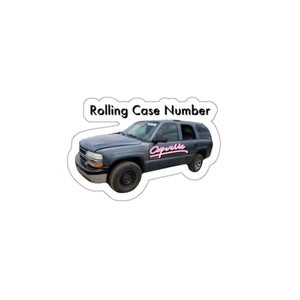 Die-Cut Stickers  Rolling Case Number Tahoe