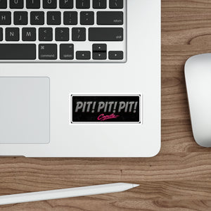 PIT! PIT! PIT! Die-Cut Sticker — Retro Copville Laptop Decal