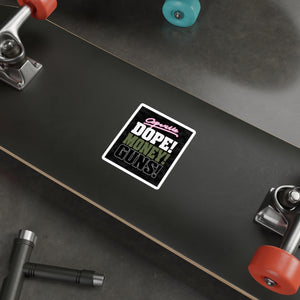 Die-Cut Sticker — "Copville" DOPE! MONEY! GUNS! Bold Urban Graphic