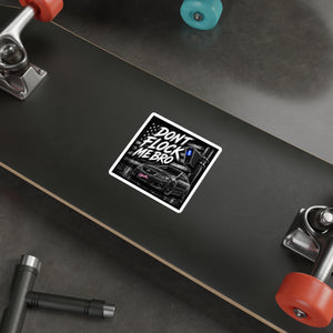 Don’t Flock Me Bro Die-Cut Sticker — JDM Car, Police Light & American Flag Racing Vinyl Decal