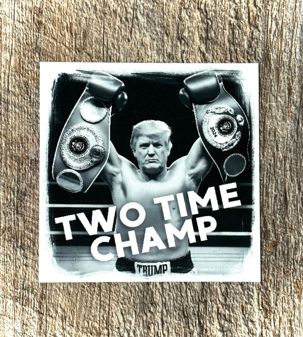 Vinyl sticker of the Champ